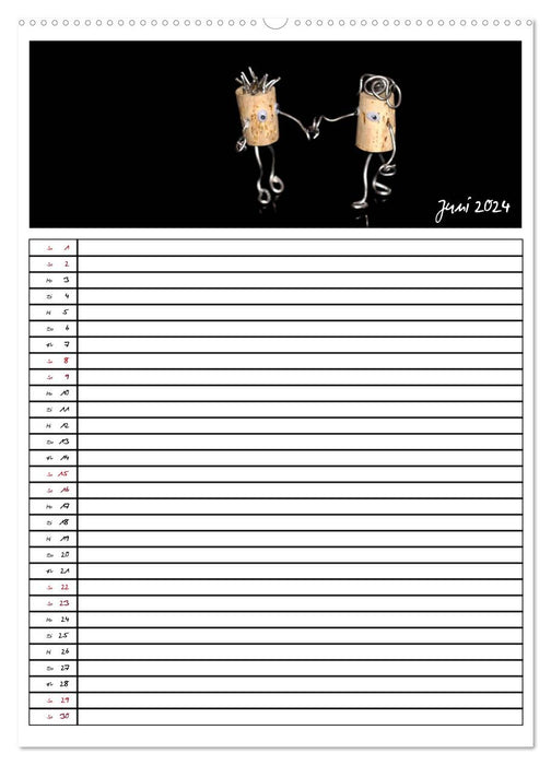 Bjork van Kork / Planificateur familial (Calvendo Premium Wall Calendar 2024) 