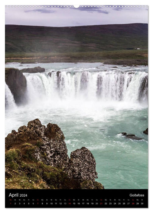 Island - Landschaften vom Wasser geprägt (CALVENDO Premium Wandkalender 2024)