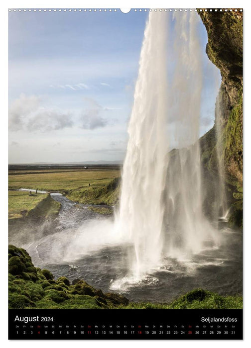 Islande - paysages façonnés par l'eau (Calvendo Premium Wall Calendar 2024) 