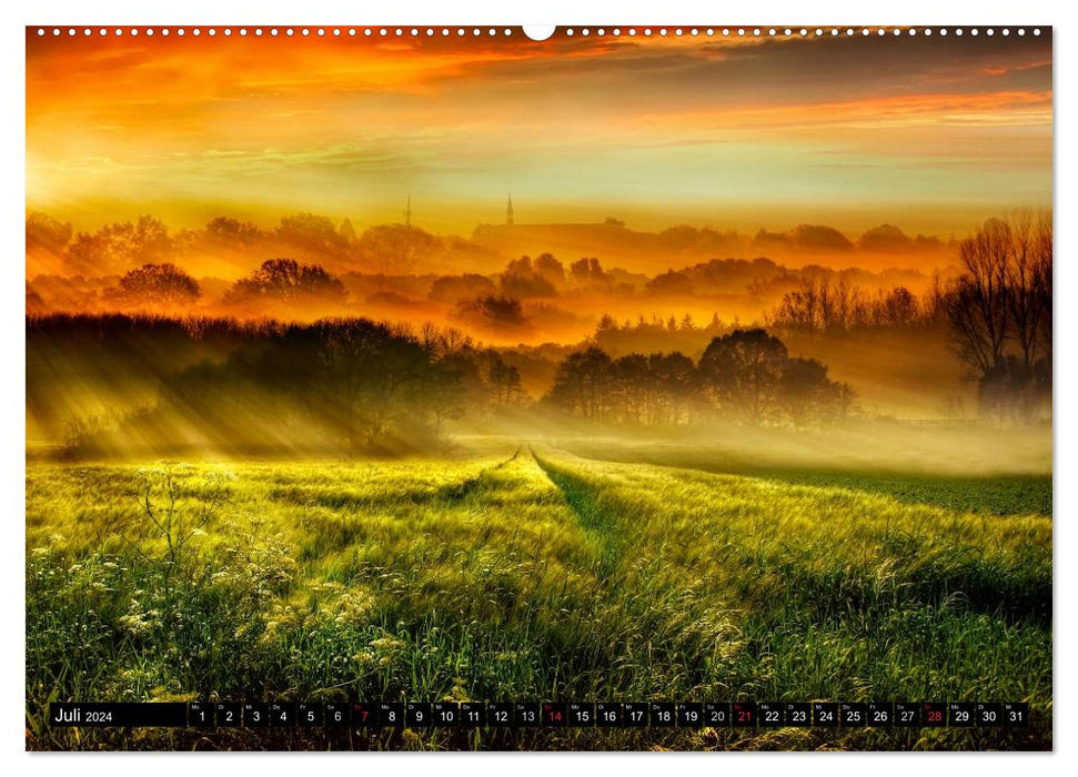 Friesland - enchanted landscape on the North Sea / CH version (CALVENDO wall calendar 2024) 