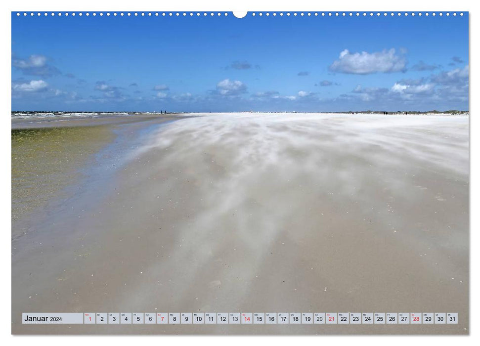 Amrum - images atmosphériques de la mer du Nord (calendrier mural CALVENDO 2024)