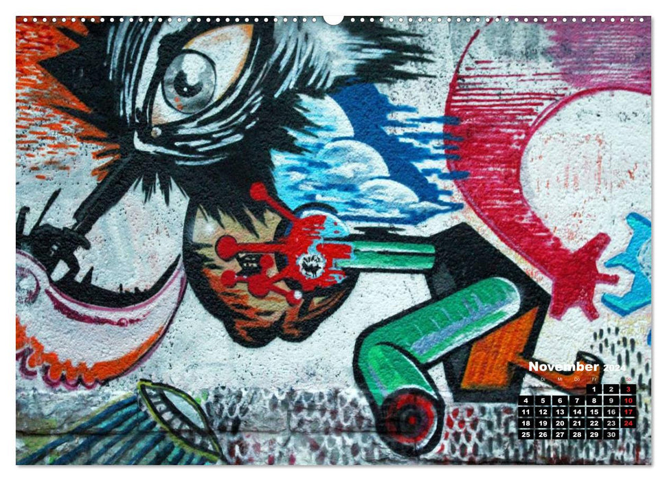 Street-Art 2024 / CH-Version (CALVENDO Wandkalender 2024)