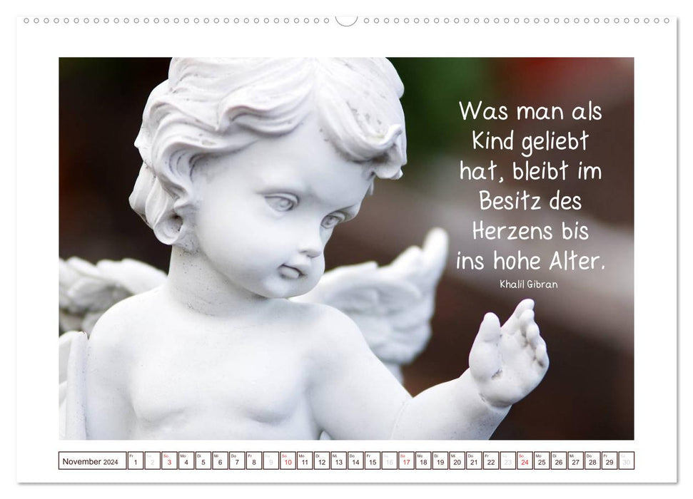 Angel calendar with quotes / CH version (CALVENDO wall calendar 2024) 