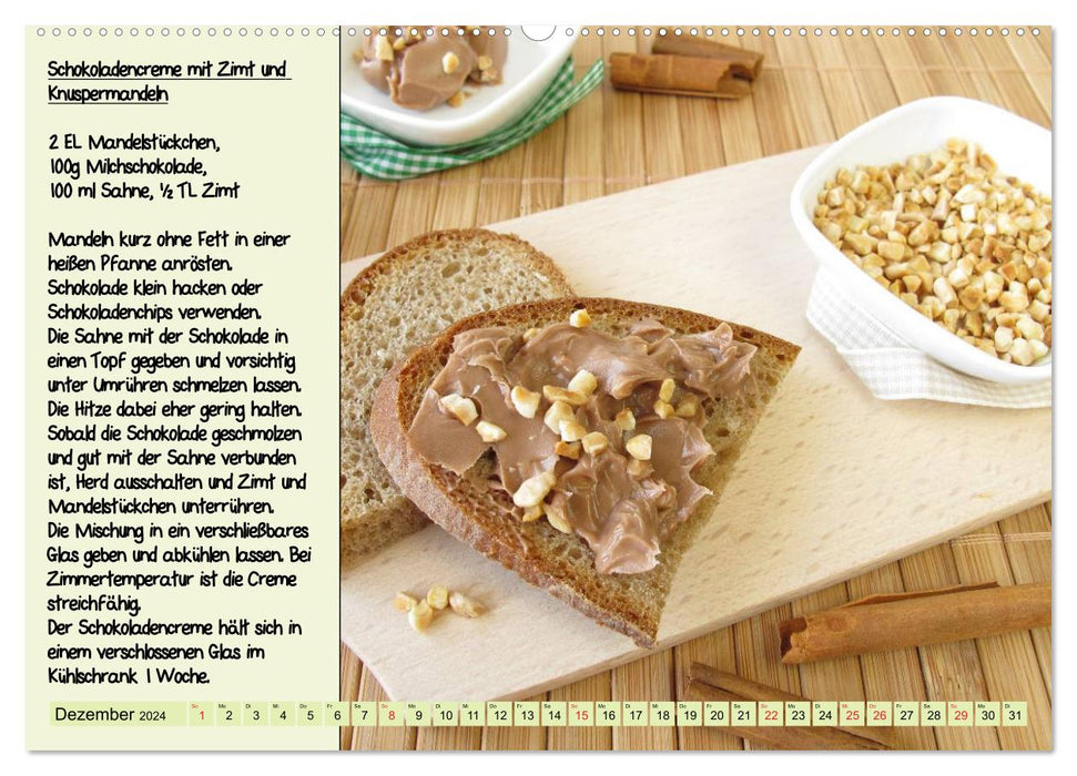 Delicious spreads - A calendar with recipes (CALVENDO wall calendar 2024) 