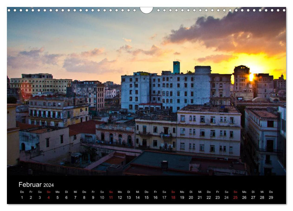 Kuba - Die Straßen Havannas (CALVENDO Wandkalender 2024)