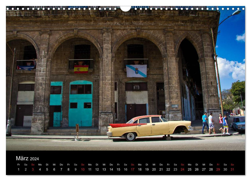 Kuba - Die Straßen Havannas (CALVENDO Wandkalender 2024)