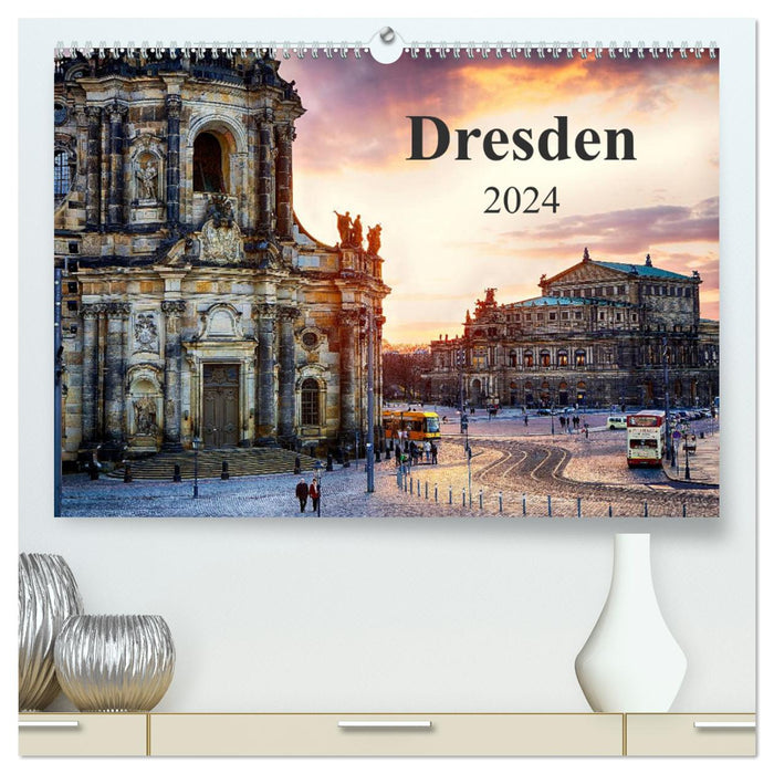 Dresde 2024 / Calendrier d'anniversaire (CALVENDO Premium Wall Calendar 2024) 