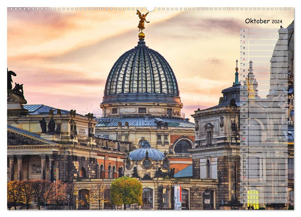 Dresde 2024 / Calendrier d'anniversaire (CALVENDO Premium Wall Calendar 2024) 