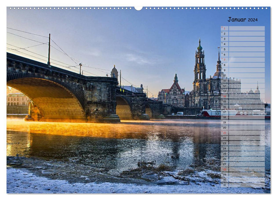 Dresden 2024 / Birthday Calendar (CALVENDO Premium Wall Calendar 2024) 