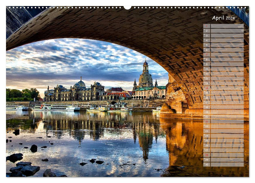 Dresden 2024 / Birthday Calendar (CALVENDO Premium Wall Calendar 2024) 
