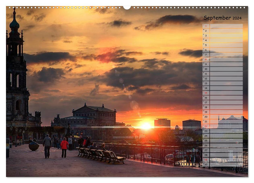 Dresden 2024 / Birthday Calendar (CALVENDO Premium Wall Calendar 2024) 