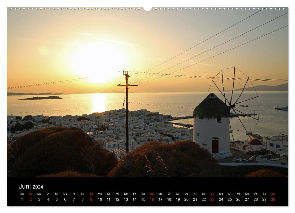 Mykonos - Island of Light (CALVENDO Premium Wall Calendar 2024) 