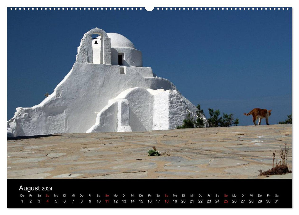 Mykonos - Insel des Lichts (CALVENDO Premium Wandkalender 2024)