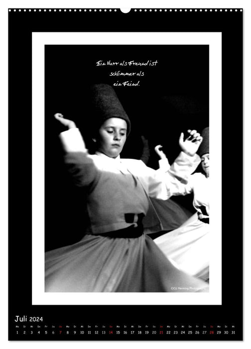 Mevlana's tanzende Derwische und seine Weisheiten (CALVENDO Premium Wandkalender 2024)
