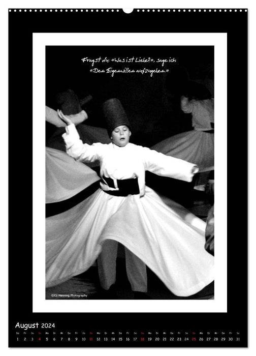 Mevlana's tanzende Derwische und seine Weisheiten (CALVENDO Premium Wandkalender 2024)