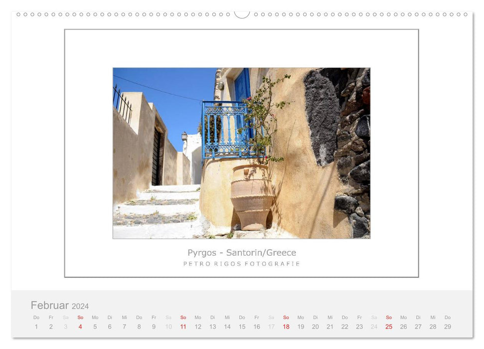 Santorini 2024 (CALVENDO wall calendar 2024) 