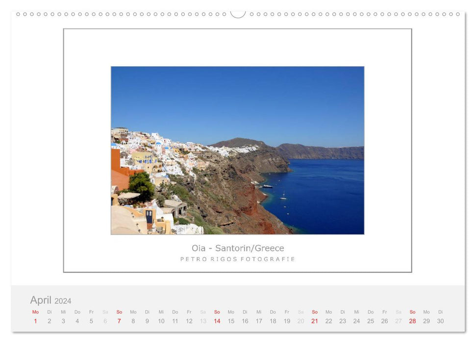 Santorini 2024 (CALVENDO wall calendar 2024) 