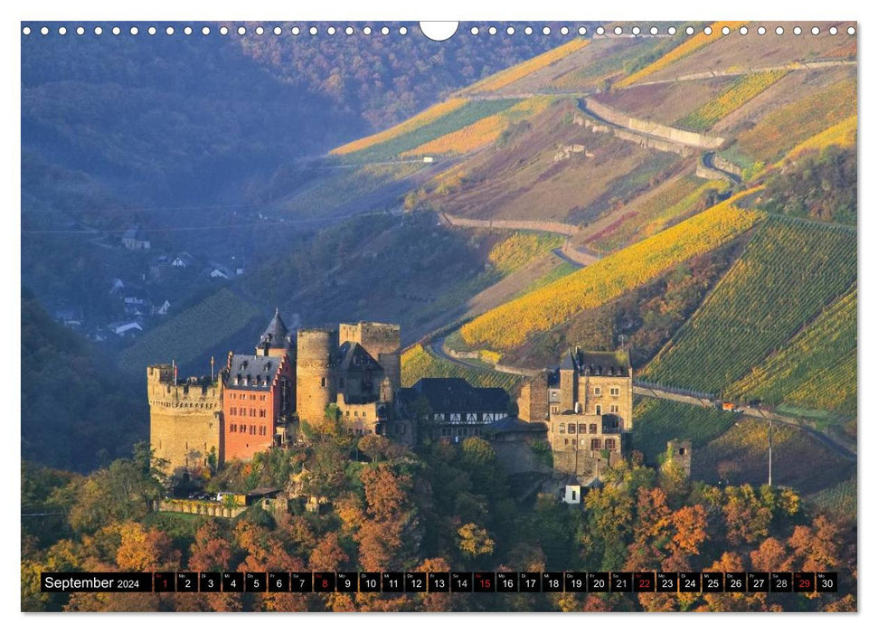 Le Rhin. Vallée du Haut-Rhin moyen de Bingen à Coblence (calendrier mural CALVENDO 2024) 