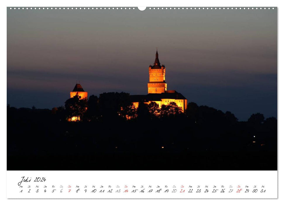 Night shift - Nighttime impressions of the Ruhr area and the Lower Rhine (CALVENDO Premium wall calendar 2024) 