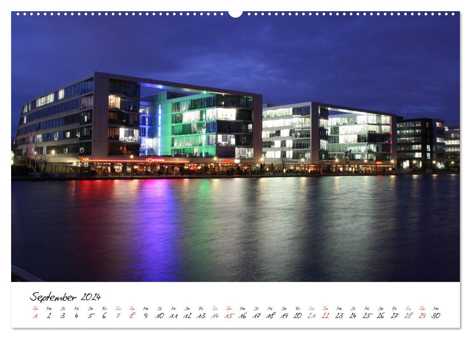 Night shift - Nighttime impressions of the Ruhr area and the Lower Rhine (CALVENDO Premium wall calendar 2024) 