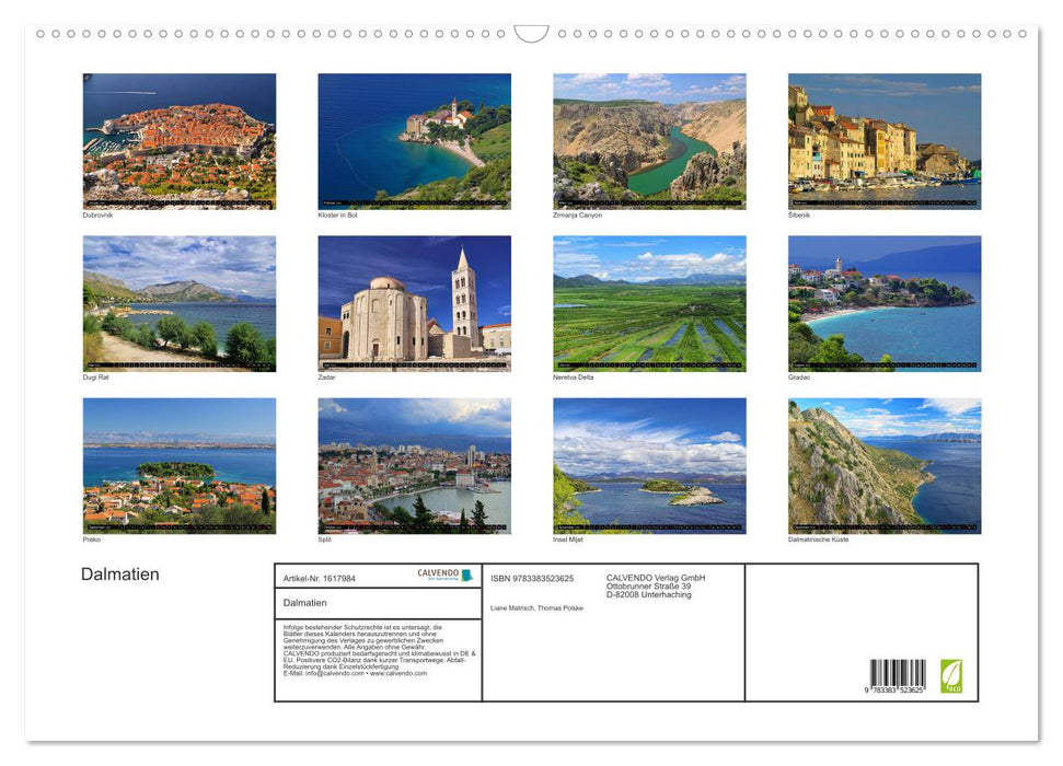 Dalmatia (CALVENDO wall calendar 2024) 