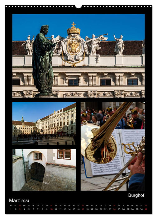 Die Hofburg zu Wien (CALVENDO Wandkalender 2024)