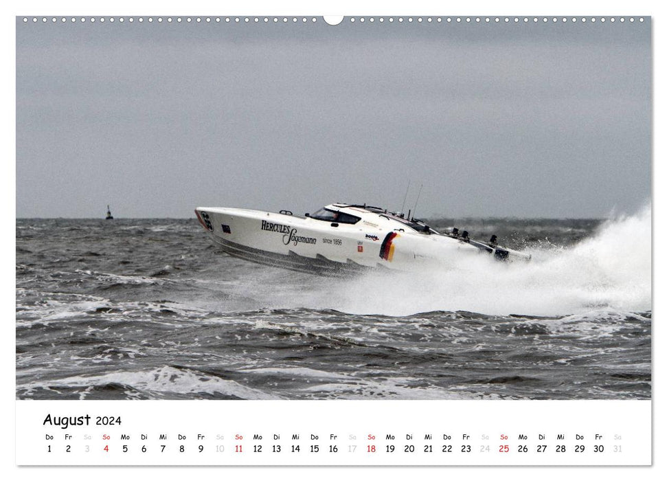 Bateaux à moteur offshore (calendrier mural CALVENDO 2024) 
