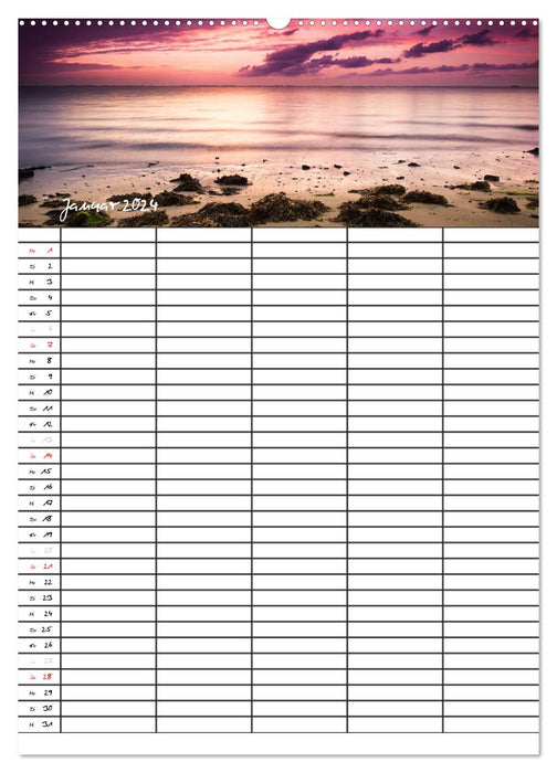 Föhrweh / Familienplaner (CALVENDO Premium Wandkalender 2024)