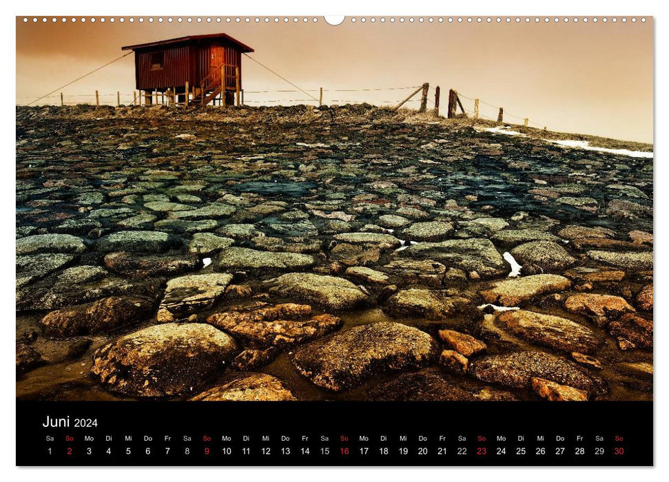 The Hallig Langeneß / CH version (CALVENDO wall calendar 2024) 