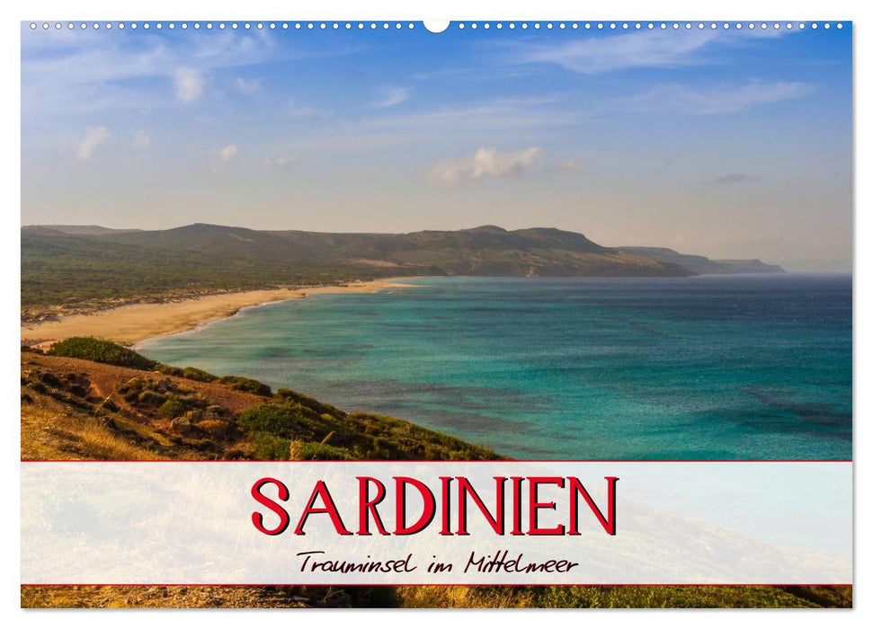 Calendrier panoramique Sardaigne / version CH (calendrier mural CALVENDO 2024) 