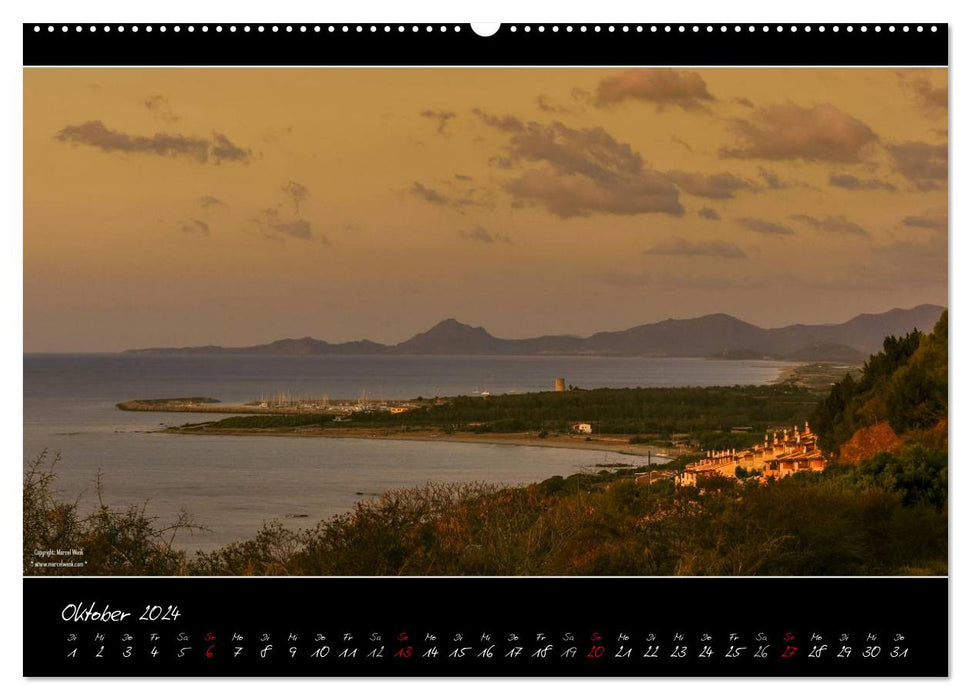 Sardinien Panoramakalender / CH-Version (CALVENDO Wandkalender 2024)