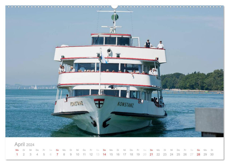 Die schönsten Schiffe vom Bodensee (CALVENDO Premium Wandkalender 2024)