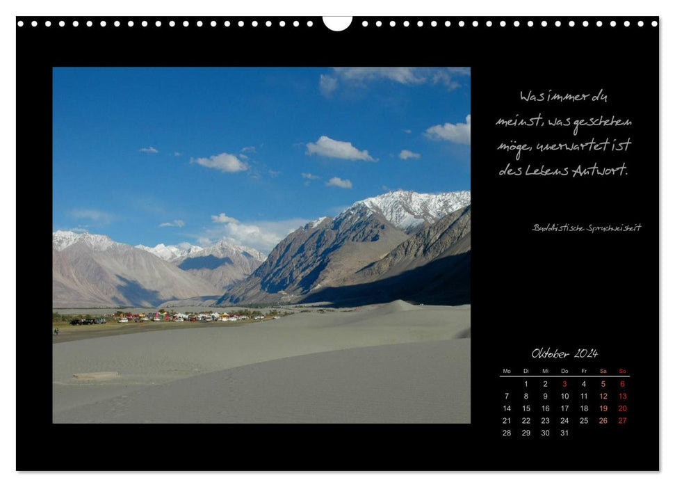 Ladakh, montagnes et dictons (Calendrier mural CALVENDO 2024) 