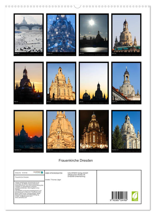 Frauenkirche Dresden (CALVENDO Premium Wandkalender 2024)