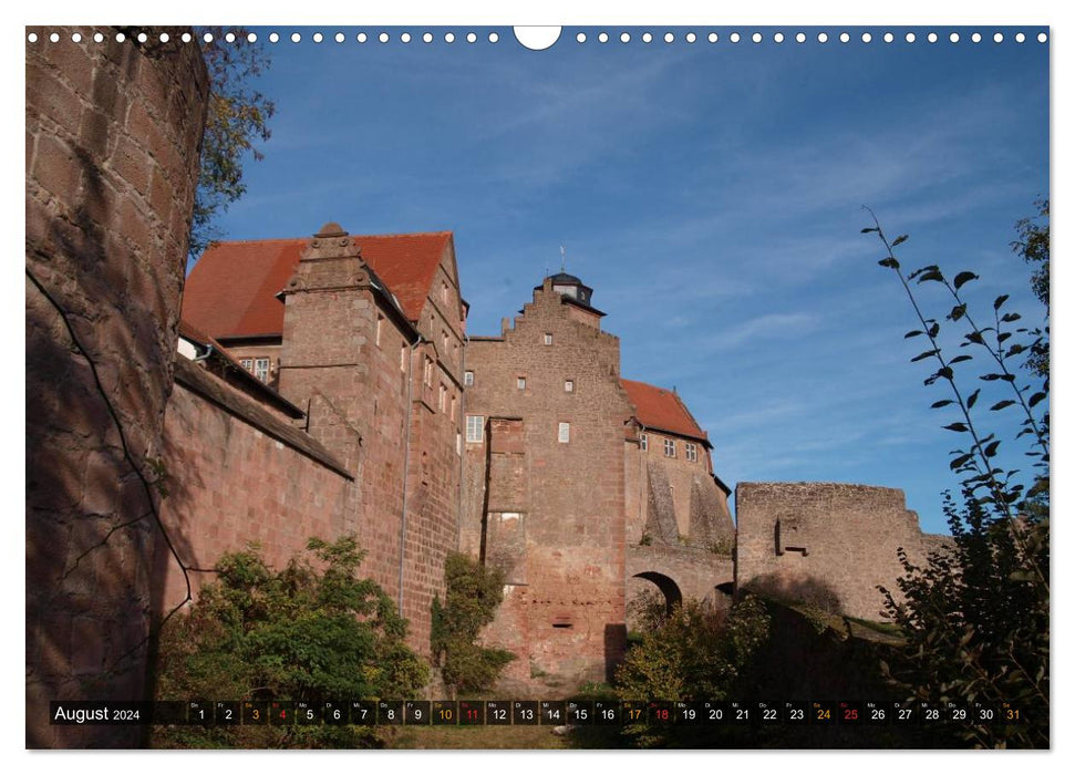 Châteaux et palais de l'Odenwald (calendrier mural CALVENDO 2024) 