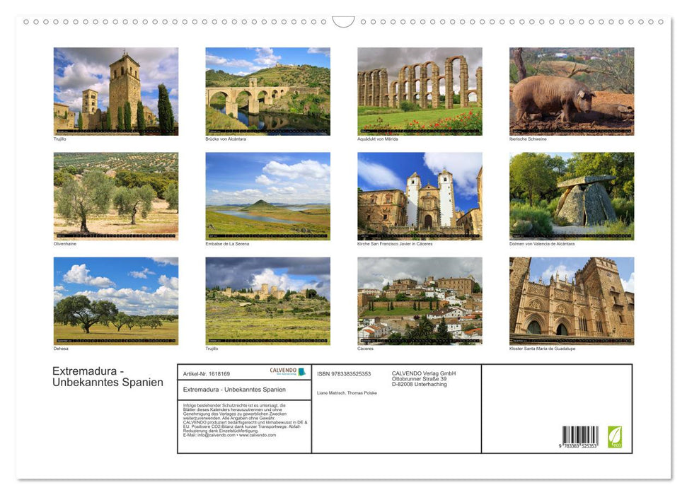 Extremadura - Unknown Spain (CALVENDO wall calendar 2024) 