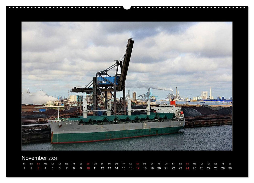 Cargo ships - from coast to coast - (CALVENDO wall calendar 2024) 