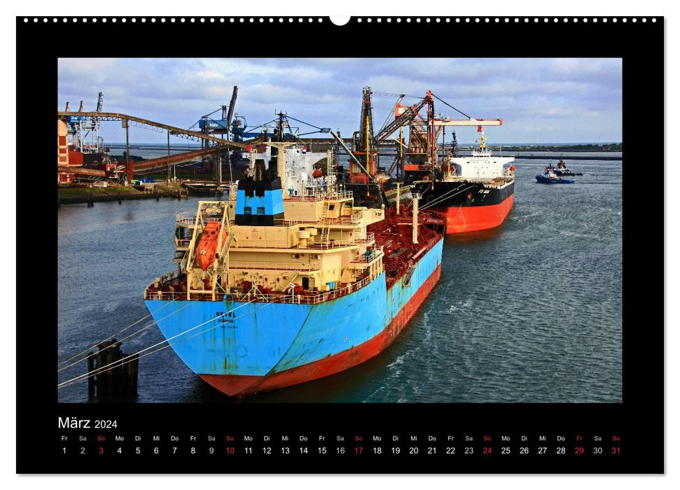 Cargo ships - from coast to coast - (CALVENDO wall calendar 2024) 