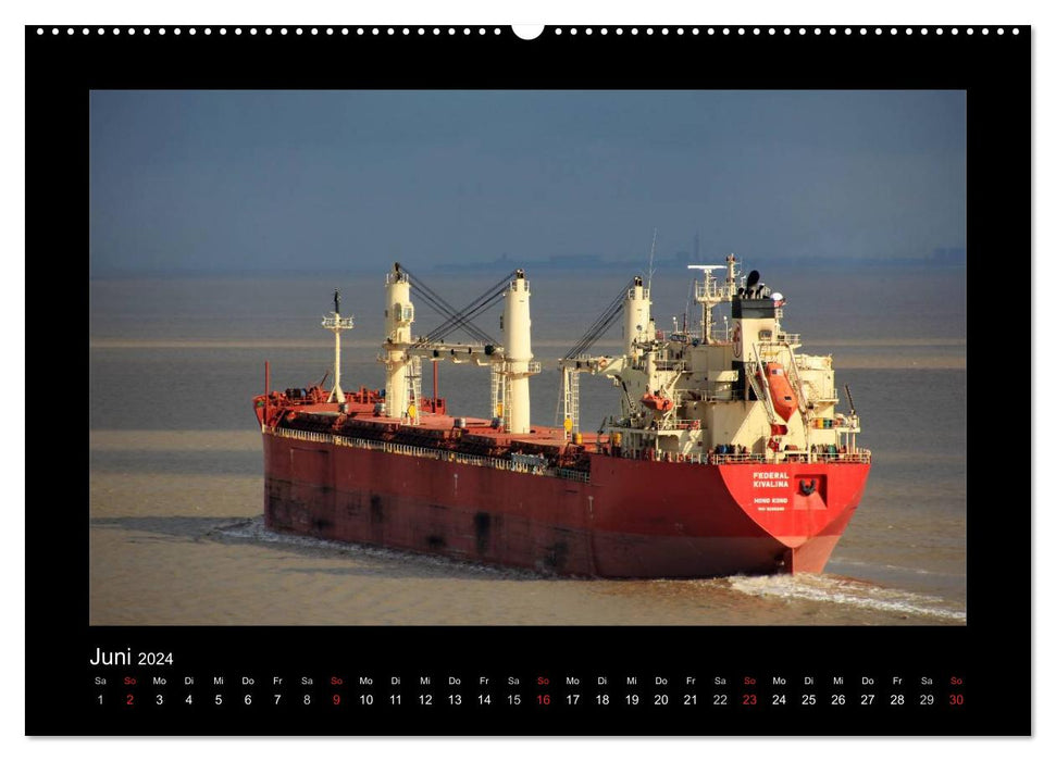 Cargo ships - from coast to coast - (CALVENDO wall calendar 2024) 