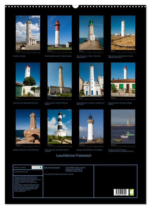 Lighthouses France (CALVENDO wall calendar 2024) 