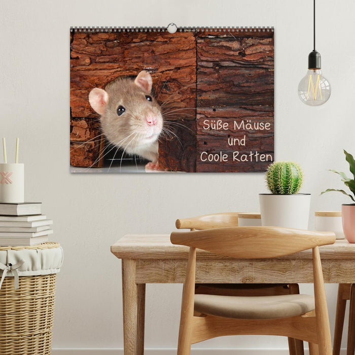 Souris douces et rats cool / version CH (calendrier mural CALVENDO 2024)