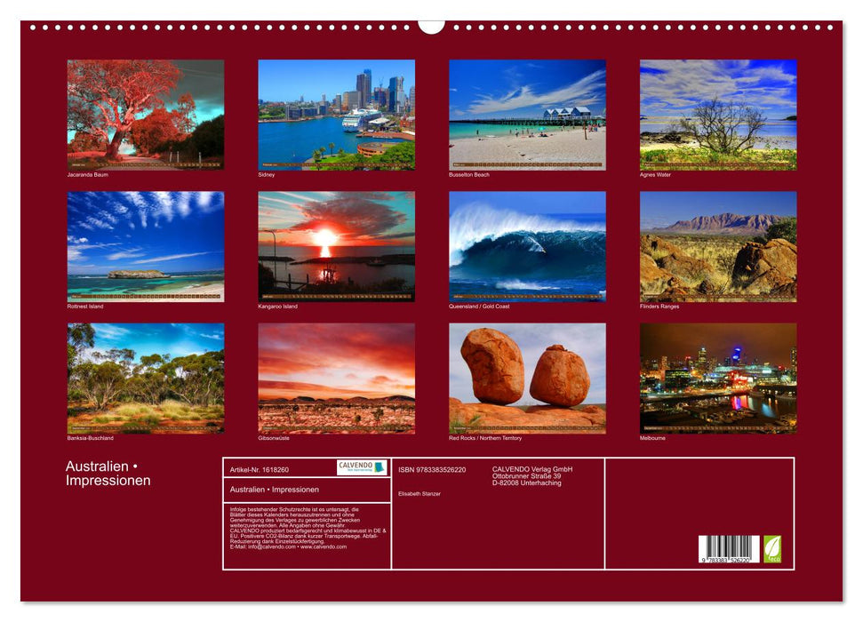 Australia • Impressions (CALVENDO wall calendar 2024) 