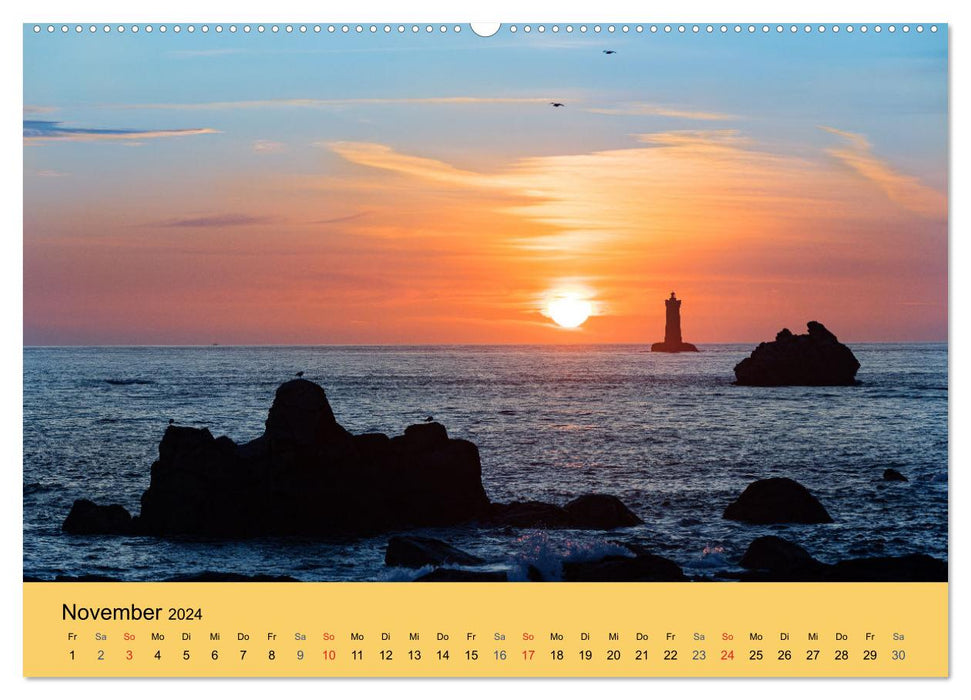 Couchers de soleil sur la côte atlantique (Calendrier mural CALVENDO Premium 2024) 