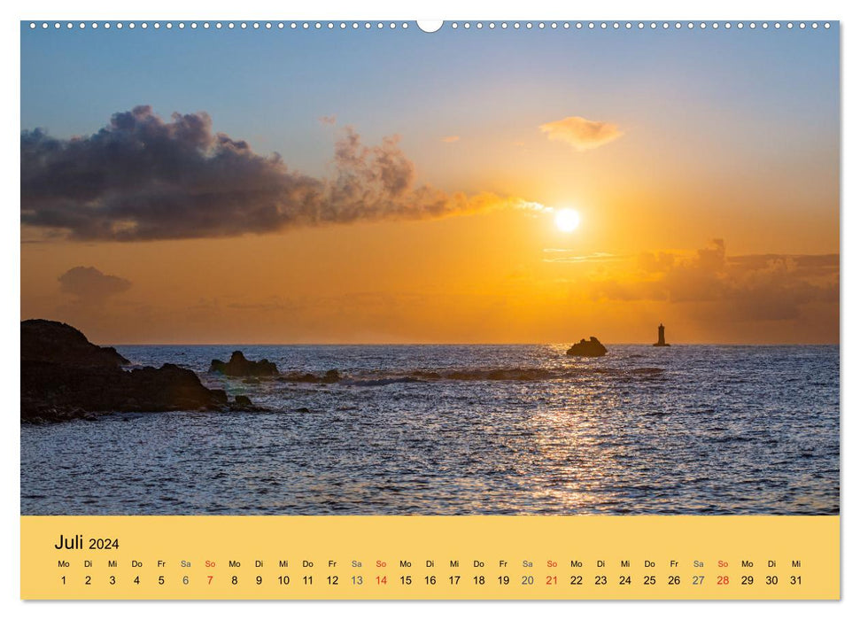 Couchers de soleil sur la côte atlantique (Calendrier mural CALVENDO Premium 2024) 