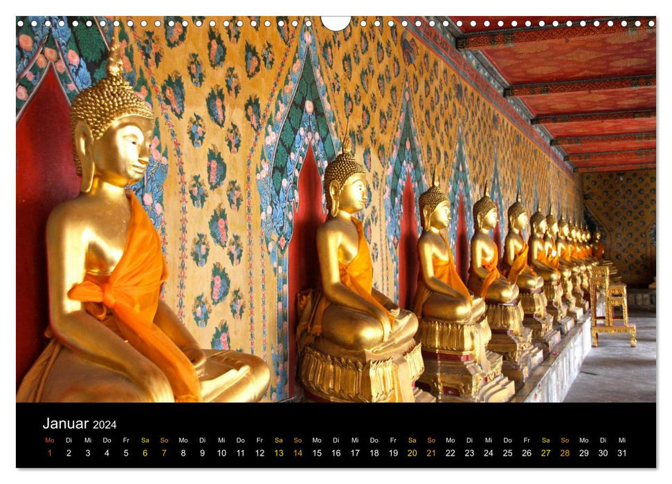 Découvrez la Thaïlande (calendrier mural CALVENDO 2024) 