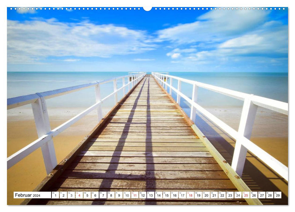 Traumurlaub am Meer. Sonne, Sand und Wasser (CALVENDO Wandkalender 2024)