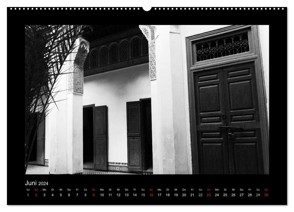 Morocco - nostalgia in black and white (CALVENDO wall calendar 2024) 