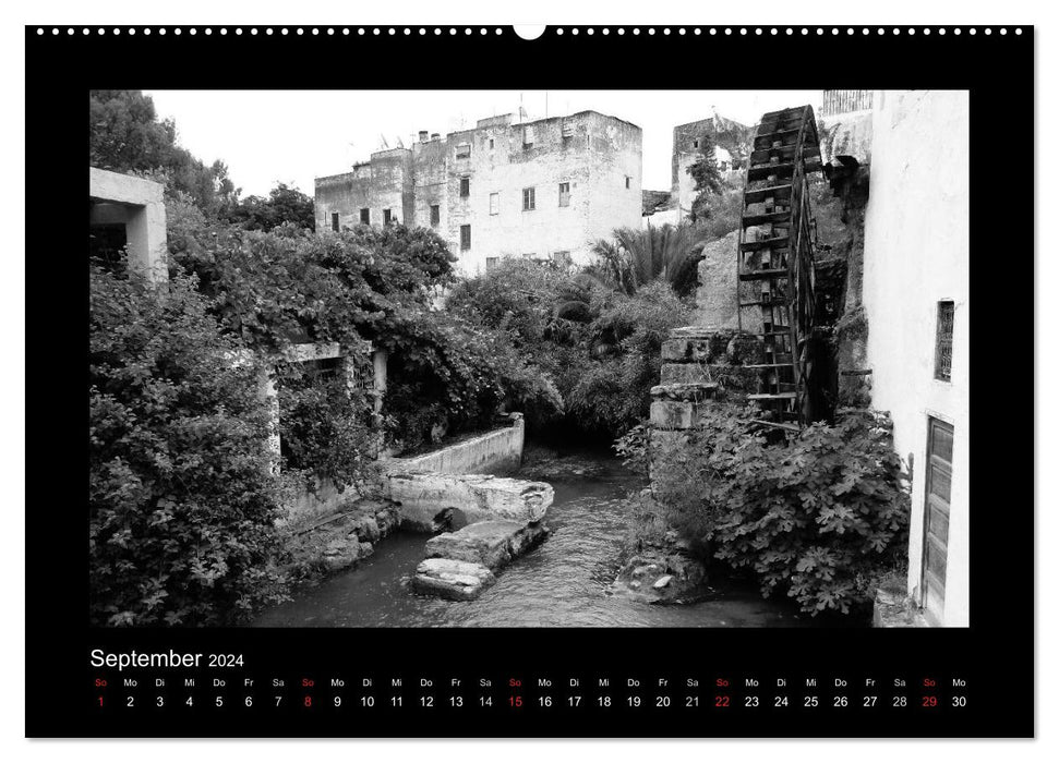 Morocco - nostalgia in black and white (CALVENDO wall calendar 2024) 