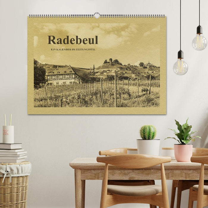 Radebeul - Un calendrier au style journal (Calendrier mural CALVENDO 2024) 