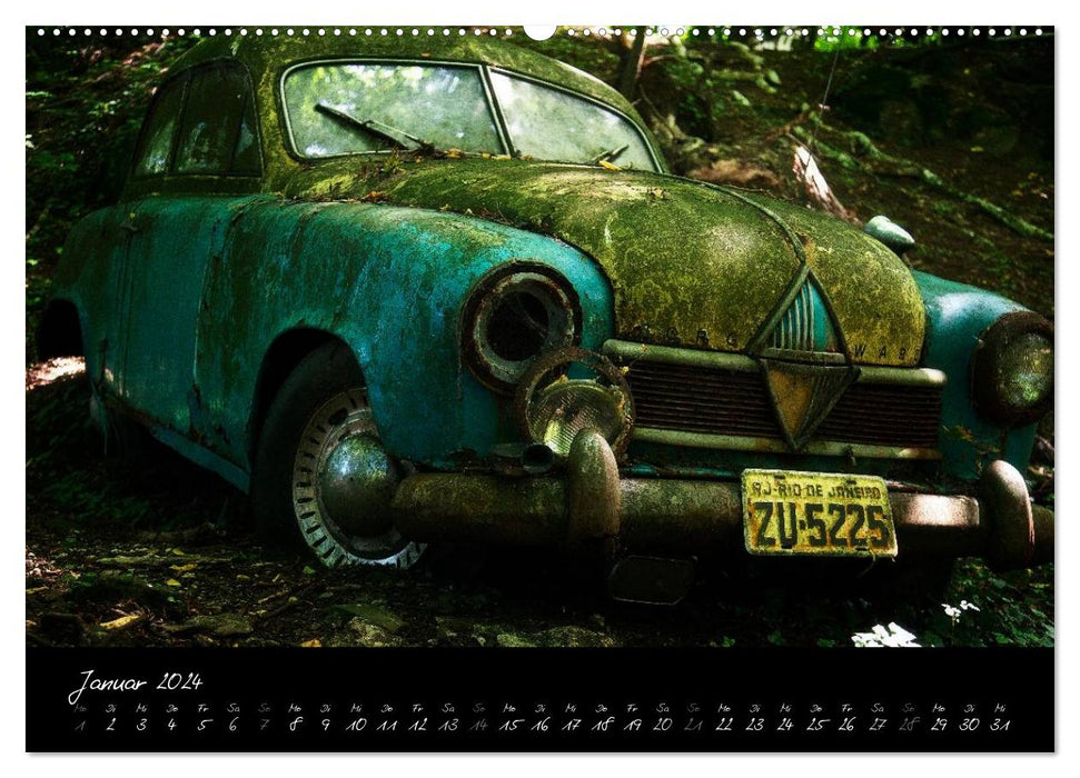 Vintage cars - abandoned rusted forgotten (CALVENDO wall calendar 2024) 